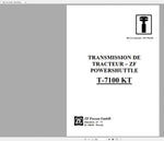 Unlock the full potential of your DEUTZ-FAHR machinery with the comprehensive ZF T-7100 KT Transmission Workshop Manual. This expertly crafted PDF file serves