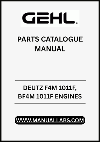 UNLOCK THE FULL POTENTIAL OF YOUR DEUTZ F4M 1011F AND BF4M 1011F ENGINES WITH OUR COMPREHENSIVE PARTS CATALOGUE MANUAL IN PDF FORMAT.