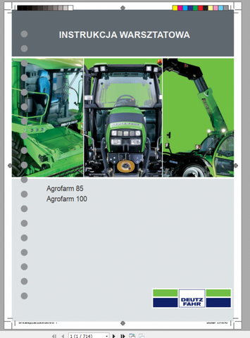 Discover the ultimate resource for your DEUTZ FAHR AGROFARM 85 and 100 tractors with our comprehensive workshop manual in PDF format. This essential guide is designed to provide you with detailed information on maintenance, troubleshooting, and repair procedures