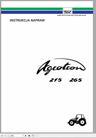 Unlock the full potential of your DEUTZ FAHR AGROTRON 215-265 with our comprehensive workshop manual, available in a convenient PDF format. This essential guide is designed to provide you with detailed insights into maintenance, troubleshooting