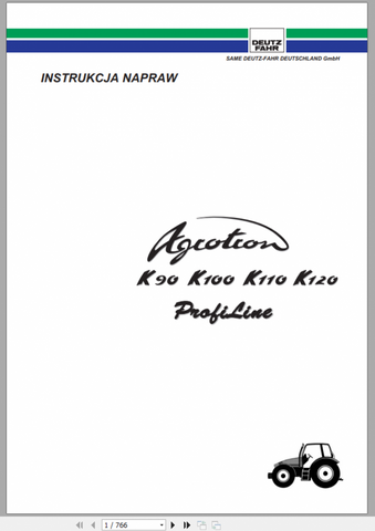 Unlock the full potential of your DEUTZ FAHR AGROTRON K 90-100-110-120 with our comprehensive Workshop Manual in PDF format. This essential guide provides detailed insights