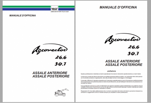 Unlock the full potential of your DEUTZ FAHR Agrovector 26.6 – 30.7 with our comprehensive Front and Rear Axle Workshop Manual. This expertly crafted PDF file is designed to provide you with detailed insights and step-by-step instructions, ensuring