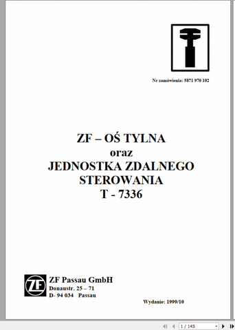 Unlock the full potential of your DEUTZ FAHR machinery with the comprehensive Rear Axle T-7336 Workshop Manual. This expertly crafted PDF file is designed to provide you with detailed insights and step-by-step instructions for maintenance and repairs, ensuring your equipment operates at peak performance.
