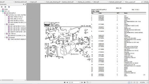 Discover the essential DEUTZ FAHR TRACTOR DX 4.10-DX 7.10 Spare Parts Catalogue Manual