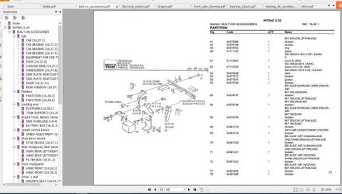 Discover the essential DEUTZ FAHR TRACTOR INTRAC 6.30 6.60 Spare Parts Catalogue Manual