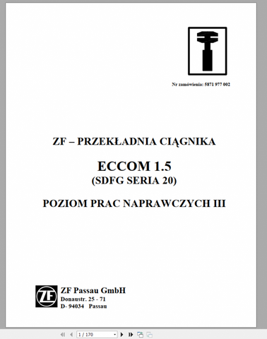 Unlock the full potential of your DEUTZ FAHR machinery with the comprehensive ECCOM 1.5 Transmission Workshop Manual. This PDF file is an essential resource 