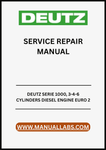 UNLOCK THE FULL POTENTIAL OF YOUR DEUTZ SERIE 1000 TRACTOR WITH OUR COMPREHENSIVE SERVICE REPAIR MANUAL, DESIGNED SPECIFICALLY FOR 3, 4, AND 6-CYLINDER DIESEL ENGINES COMPLIANT WITH EURO 2 STANDARDS.