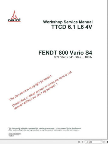 Unlock the full potential of your DEUTZ TTCD 6.1 L6 4V Diesel Engine with our comprehensive Workshop Service Manual. This PDF file is meticulously designed to provide you with all the essential information you need for maintenance, troubleshooting