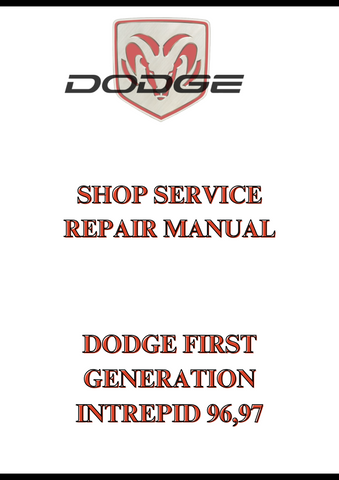 DODGE FIRST GENERATION INTREPID 96,97 SHOP SERVICE REPAIR MANUAL - PDF