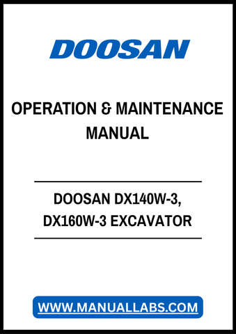 Enhance your operational efficiency with the DOOSAN DX140W-3 and DX160W-3 Excavator Operation & Maintenance Manual in PDF format. This comprehensive guide provides essential insights into the proper operation and maintenance of your excavator, ensuring optimal performance and longevity. With easy navigation and detailed instructions, you can quickly access vital information to keep your machinery running smoothly. Invest in this manual today to maximize your equipment's potential and minimize downtime.