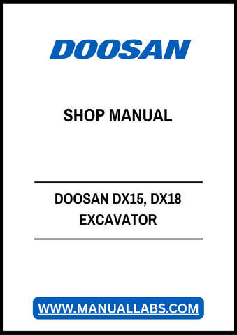 Unlock the full potential of your DOOSAN DX15 and DX18 excavators with our comprehensive shop manual in PDF format. This essential resource provides detailed diagrams, maintenance tips, and troubleshooting guidance, ensuring you can keep your machinery running smoothly and efficiently. Perfect for both seasoned professionals and DIY enthusiasts, this manual is your go-to guide for maximizing performance and minimizing downtime. Download your copy today and take the first step towards enhanced productivity a