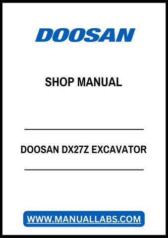 Unlock the full potential of your Doosan DX27Z Excavator with our comprehensive Shop Manual in PDF format. This essential resource provides detailed insights into maintenance, troubleshooting, and repair procedures, ensuring your machine operates at peak performance. With easy navigation and clear illustrations, you can quickly find the information you need to keep your excavator running smoothly. Invest in this invaluable manual today and enhance your operational efficiency while saving time and money on r