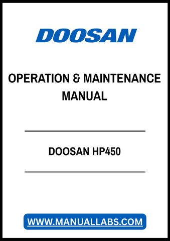 DOOSAN HP450 OPERATION AND MAINTENANCE MANUAL - PDF FILE