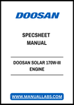 DOOSAN SOLAR 170W-III ENGINE SPECSHEET MANUAL - PDF FILE