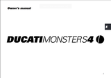 A white page from an owner's manual featuring the black text 'DUCATI MONSTERS 4' and a circular logo, with 'Owner's manual' printed at the top left.