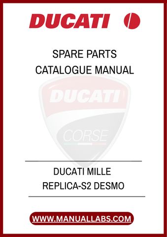 DON'T LET A MISSING PART HOLD YOU BACK. EQUIP YOURSELF WITH THE KNOWLEDGE AND RESOURCES TO KEEP YOUR DUCATI MILLE RUNNING SMOOTHLY. PURCHASE THE SPARE PARTS CATALOGUE