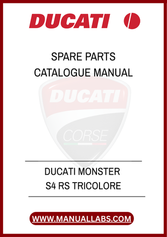 INVEST IN YOUR DUCATI'S LONGEVITY AND PERFORMANCE WITH THIS INDISPENSABLE GUIDE. WITH THE SPARE PARTS CATALOGUE MANUAL, YOU CAN CONFIDENTLY MAINTAIN YOUR BIKE, ENSURING