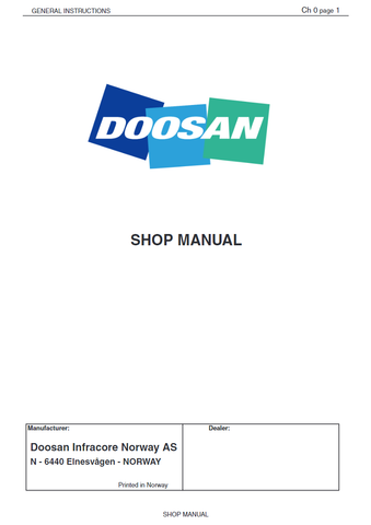 Doosan DA40 Articulated Dump Truck Workshop Service Repair Manual