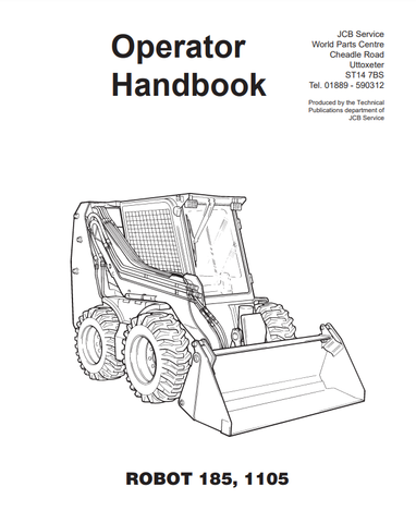 Download Complete PDF Manual For JCB ROBOT 185, 1105 Operator Handbook Manual (PDF) Publication 9801/4130