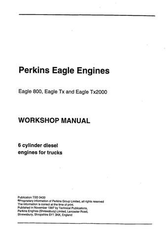 Eagle 800 , Tx , Tx2000 - Perkins Eagle Engines Service Repair Manual - Manual labs