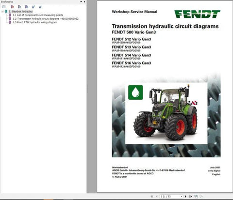 Unlock the full potential of your FENDT 500 VARIO GEN3 with our comprehensive Transmission Hydraulic Circuit Diagram Manual (VIN 439 440 441 442 ## 00101). This PDF file provides detailed schematics and insights, ensuring you have the essential information at your fingertips for efficient maintenance and troubleshooting. Enhance your operational efficiency and keep your machinery running smoothly with this invaluable resource, designed specifically for your model. Don't miss out on the opportunity to optimi