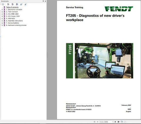 Elevate your training experience with the FENDT FT205 Diagnostics of New Driver’s 758013 Workplace Service Training Manual. This comprehensive PDF file is designed to provide essential insights and practical knowledge for new drivers, ensuring they are well-equipped to handle FENDT machinery with confidence. With clear instructions and detailed diagnostics, this manual serves as an invaluable resource for enhancing operational efficiency and safety in the workplace. Invest in your team's success and streaml