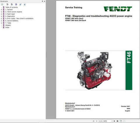 Unlock the full potential of your FENDT FT46 with the comprehensive Diagnostics and Troubleshooting AGCO Power Engine 726793 Service Training Manual. This expertly crafted PDF file provides in-depth insights and step-by-step guidance to help you diagnose and resolve engine issues efficiently. Enhance your technical skills and ensure optimal performance of your machinery with this essential resource, designed for both seasoned professionals and those new to engine maintenance. Don't miss the opportunity to s