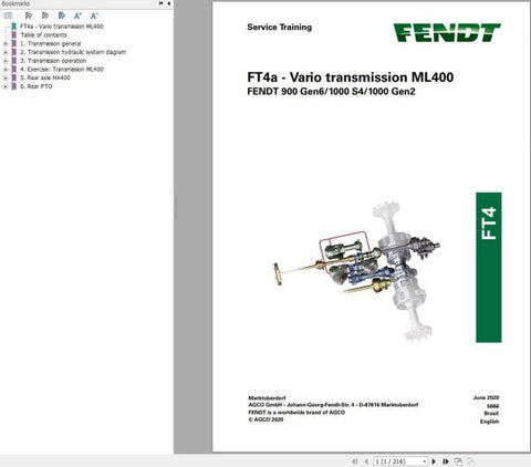 Enhance your technical expertise with the FENDT FT4A – Vario Transmission ML400 633745 Service Training Manual, available in a convenient PDF format. This comprehensive guide is designed for professionals seeking in-depth knowledge of the FENDT FT4A transmission system, featuring detailed diagrams, troubleshooting tips, and maintenance procedures. Perfect for technicians and operators alike, this manual ensures you have the essential information at your fingertips to optimize performance and extend the life