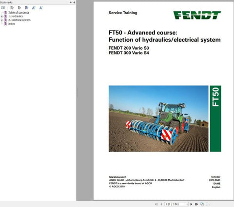 Enhance your technical expertise with the FENDT FT50 Advanced Course Function of Hydraulics 603614 Electrical System Service Training Manual. This comprehensive PDF file is designed for professionals seeking in-depth knowledge of hydraulic systems and electrical service protocols specific to FENDT machinery. With clear illustrations and detailed explanations, this manual equips you with the essential skills to troubleshoot and maintain hydraulic systems effectively, ensuring optimal performance and longevit