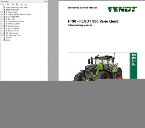 Unlock the full potential of your FENDT FT90 – 900 VARIO GEN6 with our comprehensive Workshop Service Manual in PDF format. This essential guide provides detailed insights into maintenance, troubleshooting, and repair procedures, ensuring your machinery operates at peak performance. With easy navigation and clear illustrations, you can quickly find the information you need to keep your equipment running smoothly. Invest in this invaluable resource today and enhance the longevity and efficiency of your FENDT