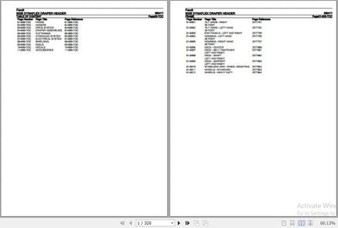 Discover the essential Fendt Harvesting Dynaflex Draper Header 9335 Spare Parts Catalogue Manual, now available in a convenient PDF format. This comprehensive guide provides detailed information on all spare parts, ensuring you have the right components for optimal performance and maintenance of your equipment. With easy navigation and clear illustrations, this manual is an invaluable resource for farmers and technicians alike, helping you keep your machinery running smoothly and efficiently. Don't miss out