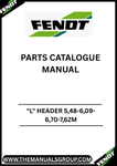 Discover the ultimate resource for your FENDT "L" Header with our comprehensive Parts Catalogue Manual. Designed specifically for models ranging from 5.48 to 9.14 meters (18-30 FT), this manual covers serial numbers 703000001 to 999, ensuring you have the precise information you need for maintenance and repairs.