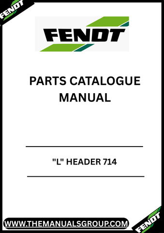 Discover the essential FENDT "L" Header 714 Parts Catalogue Manual, specifically designed for serial numbers 714/00101-00200 and 01001-08000. This comprehensive manual serves as a vital resource for anyone looking to maintain or repair their FENDT equipment, ensuring you have access to the correct parts and specifications.