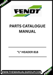 Discover the essential FENDT "L" Header 818 Parts Catalogue Manual, designed specifically for serial numbers 818/00101-99999. This comprehensive manual serves as a vital resource for anyone looking to maintain or repair their FENDT equipment, ensuring you have access to the correct parts and specifications.