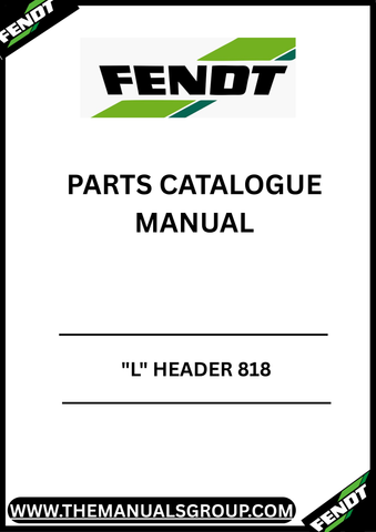Discover the essential FENDT "L" Header 818 Parts Catalogue Manual, designed specifically for serial numbers 818/00101-99999. This comprehensive manual serves as a vital resource for anyone looking to maintain or repair their FENDT equipment, ensuring you have access to the correct parts and specifications.