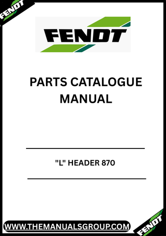 Discover the essential FENDT "L" Header 870 Parts Catalogue Manual, designed specifically for serial numbers EHB01101 to 9999. This comprehensive manual serves as your go-to resource for identifying and sourcing the right parts for your FENDT equipment, ensuring optimal performance and longevity.