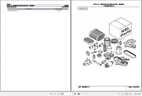 Enhance your Fendt Medium Square Baler 870 N with the comprehensive Spare Parts Catalogue Manual (PDF file) from July 2011. This essential resource provides detailed diagrams and part numbers, ensuring you can easily identify and order the right components for maintenance and repairs. With this manual at your fingertips, you can keep your baler running smoothly and efficiently, maximizing productivity in your agricultural operations. Don't miss out on the opportunity to maintain your equipment with confiden