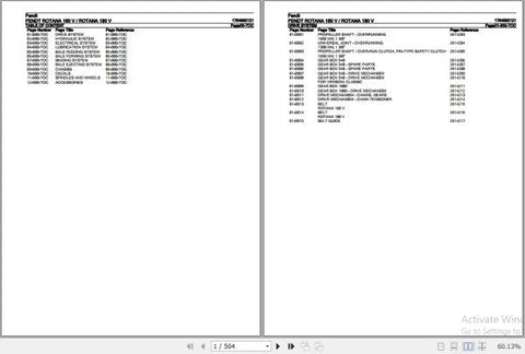 Discover the essential FENDT ROUND BALER ROTANA 160 V and ROTANA 180 V Spare Parts Catalogue Manual, designed for efficient maintenance and repair of your baler. This comprehensive PDF file, updated as of October 2020, provides detailed diagrams and part numbers to ensure you can easily identify and order the necessary components for optimal performance. Keep your equipment running smoothly and extend its lifespan with this invaluable resource, perfect for farmers and technicians alike. Don't miss out on th
