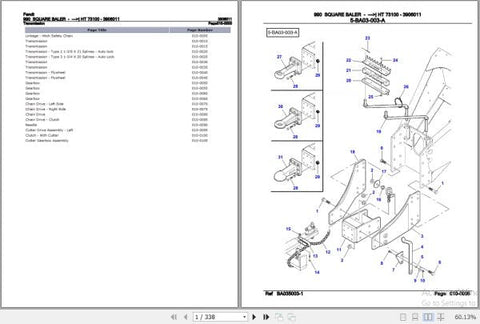 Discover the essential FENDT SQUARE BALER 990 Spare Parts Catalogue Manual, a comprehensive PDF guide designed for efficient maintenance and repair of your baler. This manual, dated April 2005, provides detailed diagrams and part numbers, ensuring you can easily identify and order the necessary components to keep your equipment running smoothly. Enhance your operational efficiency and prolong the life of your baler with this invaluable resource, perfect for both seasoned professionals and new operators alik