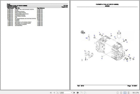 Discover the essential Fendt Tractor Farmer 411NA F411105 Spare Parts Catalogue Manual, a comprehensive PDF resource designed for efficient maintenance and repair of your tractor. This manual is an invaluable tool for farmers and mechanics alike, providing detailed diagrams and part numbers to ensure you find the right components quickly
