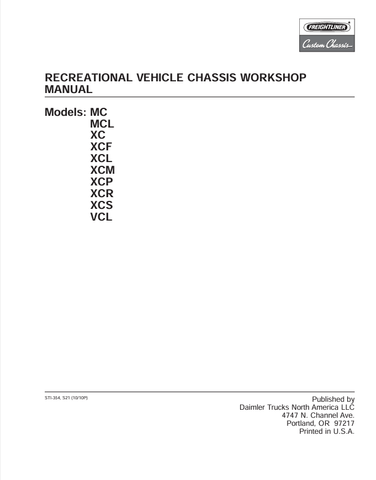 Unlock the full potential of your FREIGHTLINER recreational vehicle with our comprehensive Workshop Manual PDF download. This essential guide covers all models, including MC, MCL, XC, XCF, XCL, XCM, XCP, XCR, XCS, and VCL, providing you with detailed insights and step-by-step instructions for maintenance and repairs.