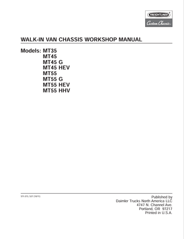 Unlock the full potential of your FREIGHTLINER MT series with our comprehensive Workshop Service Repair Manual. Designed specifically for the MT35, MT45, MT45G, MT45HEV, MT55, MT55G, MT55HEV, and MT55HHV walk-in van chassis, this PDF download is an essential resource for both professional mechanics and DIY enthusiasts.