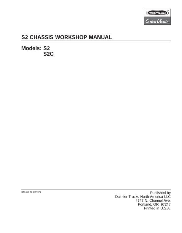 Discover the ultimate resource for maintaining and repairing your Freightliner S2 and S2C chassis with our comprehensive workshop manual available for PDF download. This manual is meticulously designed to provide you with detailed instructions, diagrams, and specifications, ensuring you have everything you need at your fingertips.
