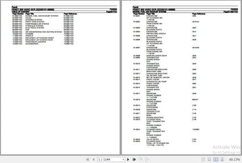 FENDT TRACTOR 309 VARIO SCR  SPARE PARTS CATALOGUE MANUAL - PDF FILE