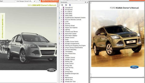 FORD ESCAPE, KUGA (2013–2017) WORKSHOP MANUAL - PDF FILE