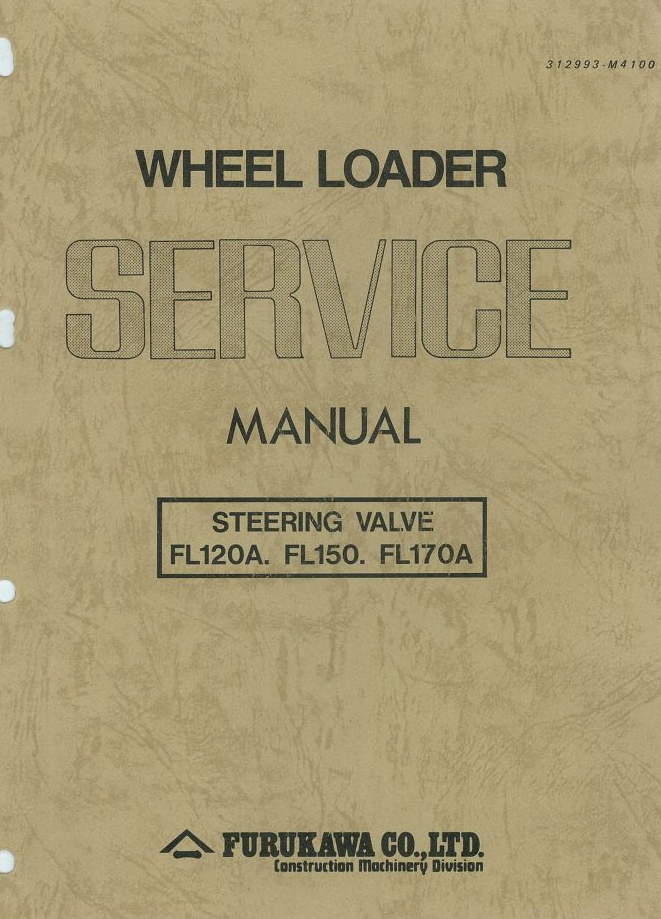 Furukawa Wheel Loader FL120A, FL150, FL170A Steering Valve Service ...