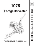 GEHL 1075 FORAGE HARVESTER (908018) OPERATOR MANUAL PDF DOWNLOAD