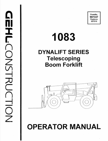 GEHL 1083 (907337A) OPERATOR MANUAL - PDF FILE