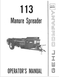GEHL 113 MANURE SPREADER (903737) OPERATOR MANUAL PDF DOWNLOAD