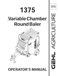 GEHL 1375 VARIABLE (907578B) OPERATOR MANUAL - PDF FILE